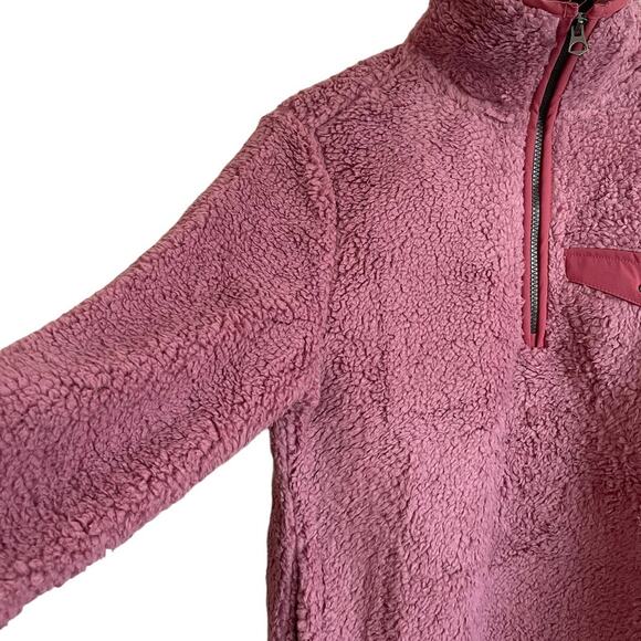 Sherpa Popover Te Verde Women Fleece Top XS Rose Leisure Cozy Warm Outdoor NEW - Picture 6 of 13